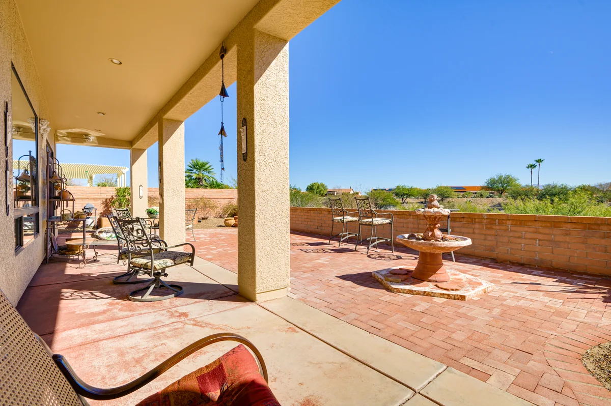 Patio at Tom’s past San Ignacio Vistas II listing
